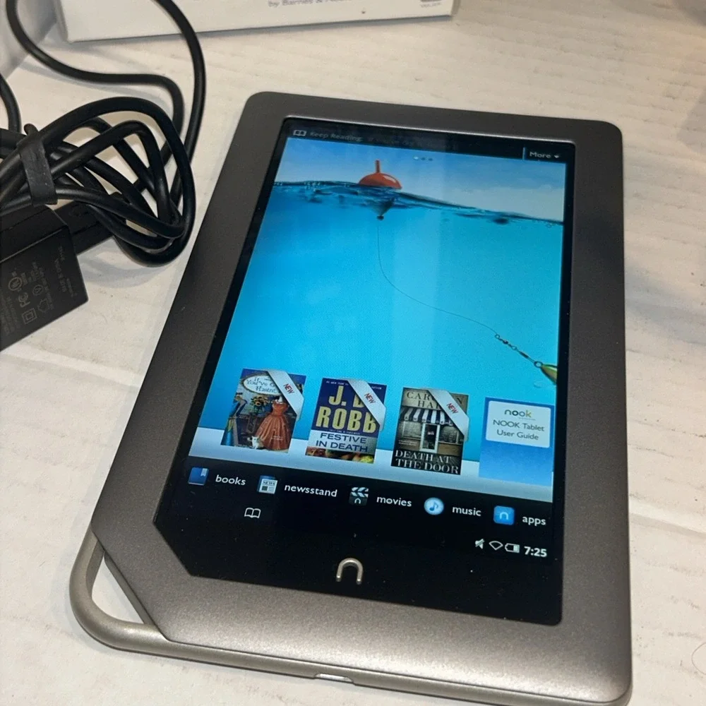 Barnes & Noble Nook Tablet BNTV250 16GB, Wi-Fi, 7in - Silver 2011 Works A3